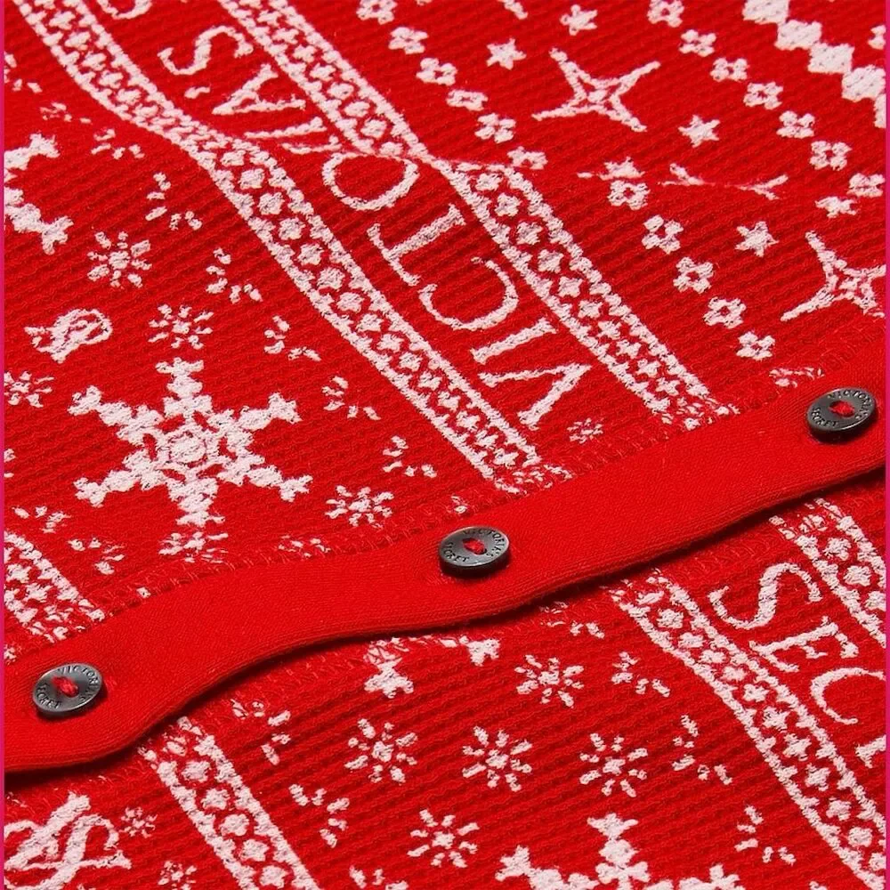 Victoria's Secret Red Fair Isle Pajama Onesie - Picture 5 of 9